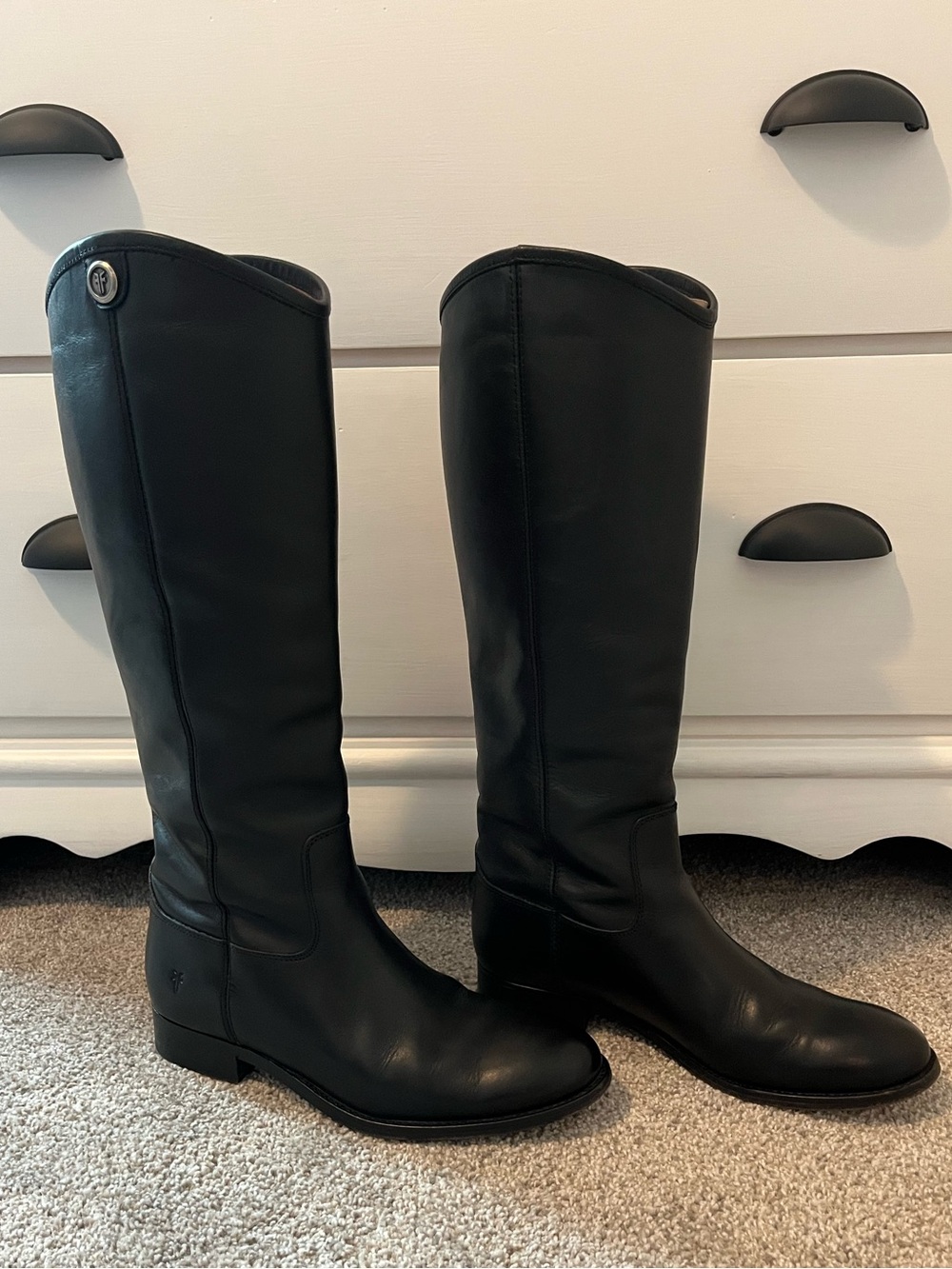 Frye Black Melissa Button 2 Boots Size 7
